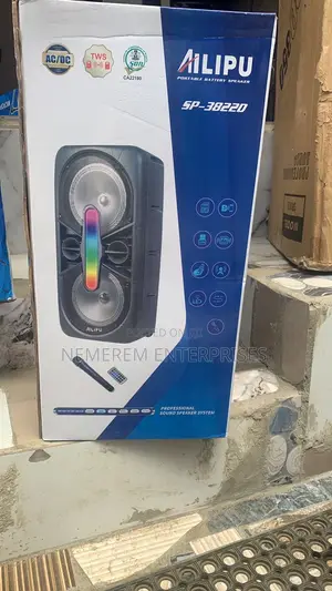 Ailipu Sp-3822d Dual 8" Rechargeable Party Speaker - 20000w Pmpo