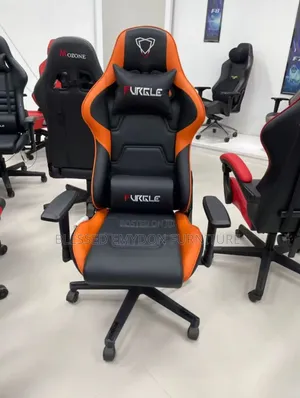Furgle E-Sports Gaming Chair With Footrest- Black Orange