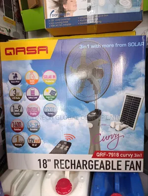 Qasa 3 in 1 Curvy 7918 Rechargeable Fan