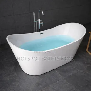 Modern Freestanding Bathtub – Luxury Oval Soaking Tub