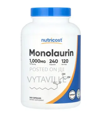 Nutricost Monolaurin 500mg Capsules X 240 (1000mg Per Serving)