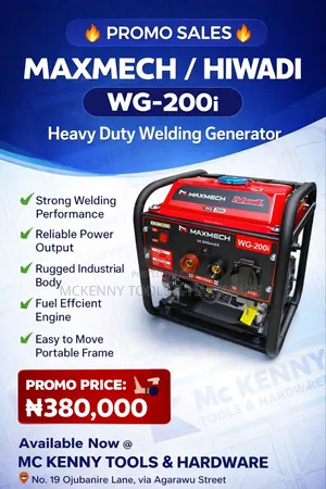 Maxmech / Hiwadi Wg-200i
Heavy Duty Welding Generator