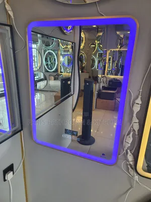 Rectangular Smart Mirror With Ambient Blue Led