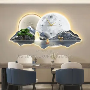 Led Wall Art Frame Light With Wall Clock