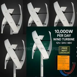 Get Energy From Wind With 10,000w Per Day 48v Vertical Wind Turbine