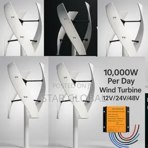Cut Your Energy Power Bills 10,000w Per Day 48v Vertical Wind Turbine