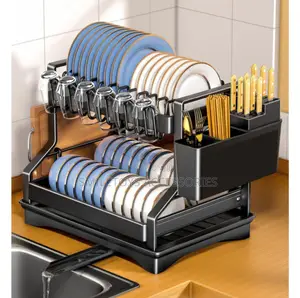 Advanced Kitchen Dish Rack With a Drain
