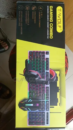 T-Wolf Gaming Combo Keyboard, Mouse, Headset and Mouse Plpad