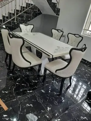 Royal Marble Dinning Table With 6 Chairs