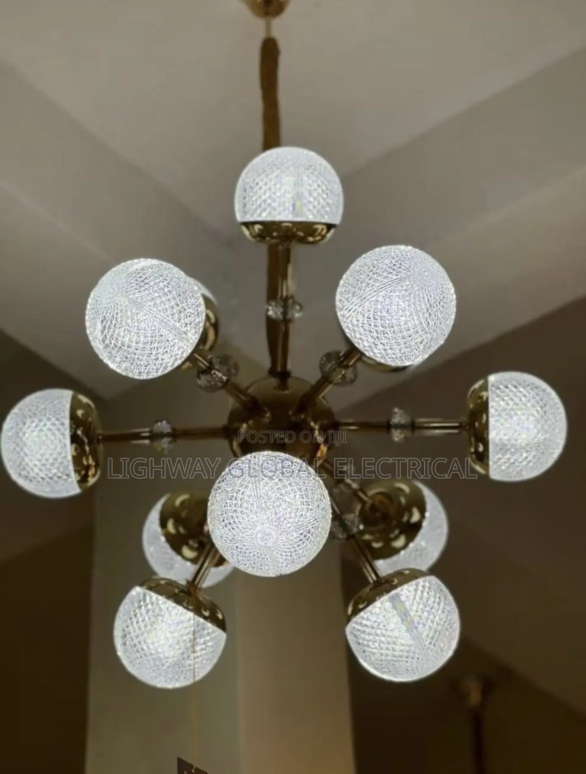 Led Gold Chandelier