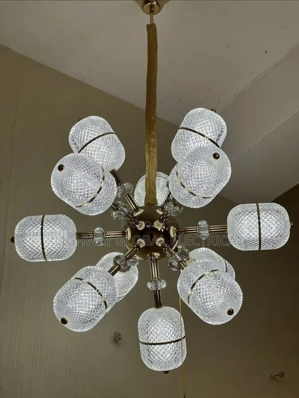 Led Gold Chandelier