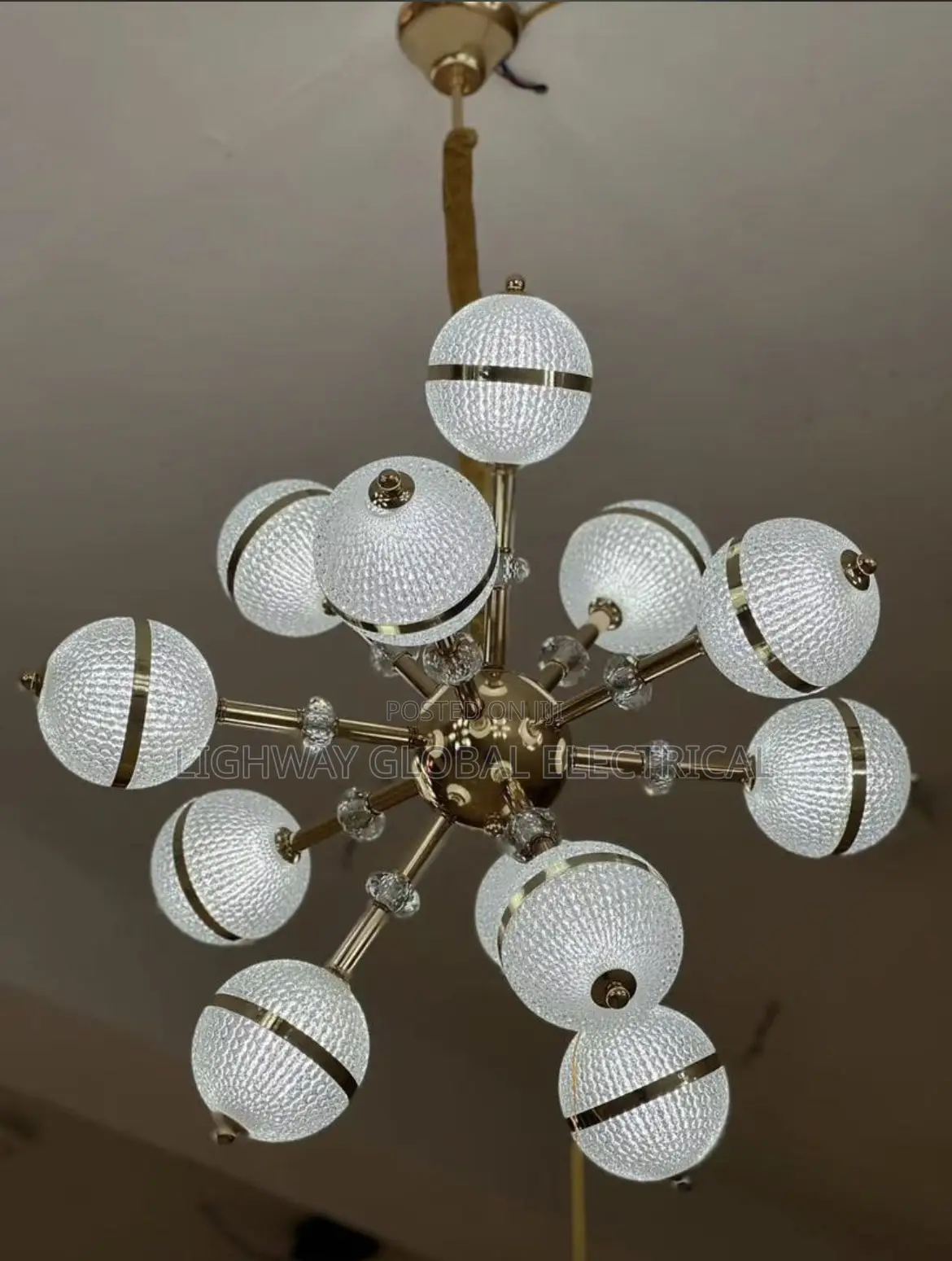Led Gold Chandelier