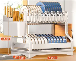 Advanced Kitchen Dish Rack With a Drain