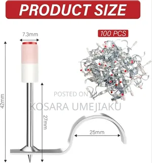 100 Units Concrete Nail Gun Nails Hook