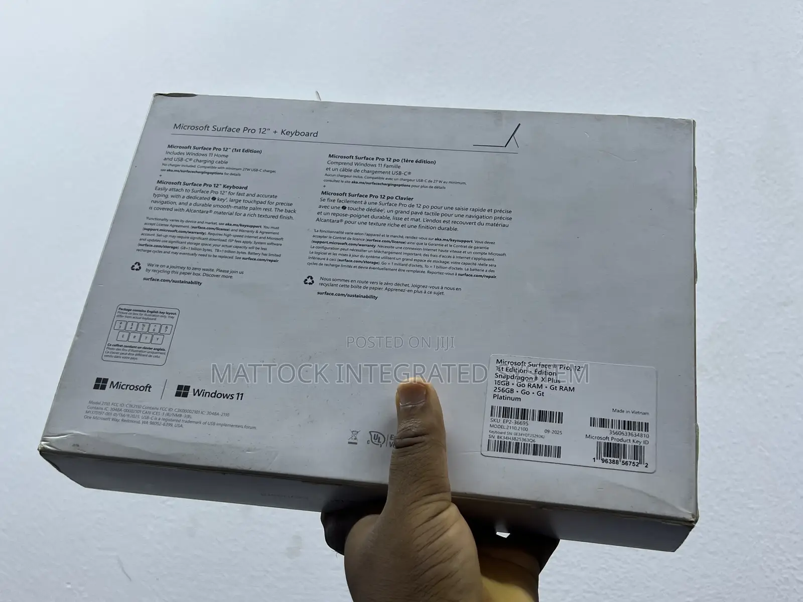 New Laptop Microsoft Surface Pro Copilot+ PC 12 16GB SSD 256GB