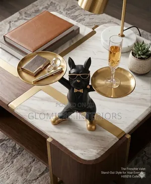 Luxury Bulldog Tray Decor – Modern Statement Piece