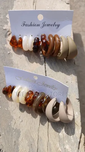 A Set of Polychrome Earrings - 5 Pairs