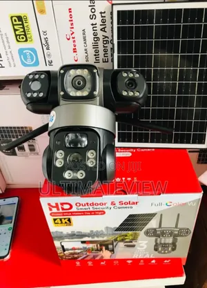 3 Lens Solar Powered Security Camera Simcard