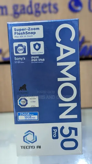 New Tecno Camon 50 Pro 256 GB Black