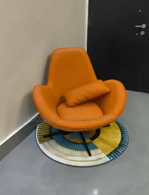 Orange Swivel Tub Lounge Chair