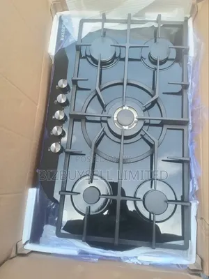 5 Burners Polystar All Gas, Inbuilt Gas Cooker, Glass Top