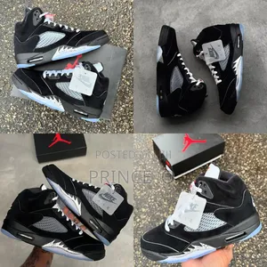 Air Jordan 5 Retro Og "Black Metallic Reimagined" Sneakers.