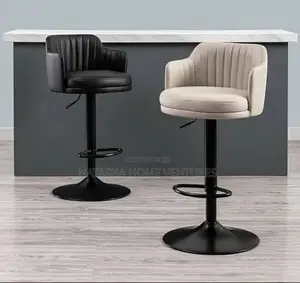 Adjustable Swivel Bar Stool Chair With Armrests