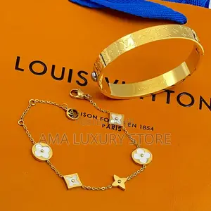 Louis Vuitton Luxury Stainless Steel Wrist Bracelets/Chain N40k Each