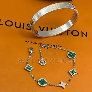 Louis Vuitton Luxury Stainless Steel Wrist Bracelets/Chain N40k Each