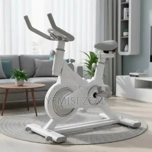 American Fitness White Spinning Bike With 150kg User Weight