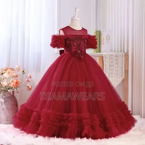 Red Wine/ Bugundy Princess Unique Full Ball Gown