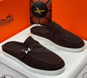 Original Hermes Men Suede Half Shoes in 3 Colors