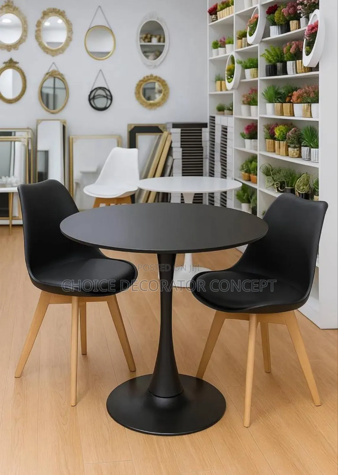 Modern Round Dining Table Chairs Set – Elegant Space-Saving