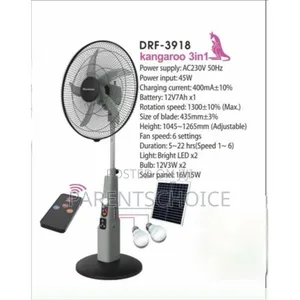 Duravolt 18 Inches Rechargeable Standing Fan