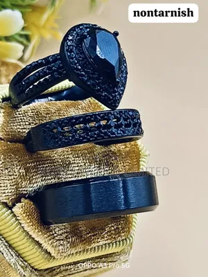 Non Tarnish Titanium Black Steel Rings Gl 6f