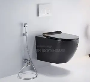 Black Concealed Water Closet Set