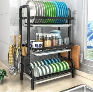 3layer Black Dish Rack