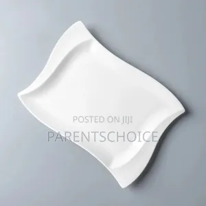 High Quality Ceramic Luxury Rectangle 10inches Dinner Plate - 12pcs