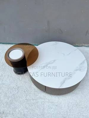 Luxury Marble Smoked Glass Nesting Coffee Table Set