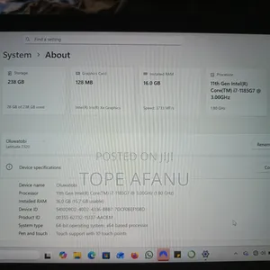 Laptop Dell Latitude 7420 16GB Intel Core i7 SSD 256GB
