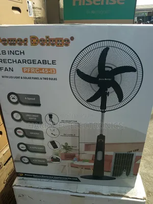 Power Deluxe Rechargeable Fan 18 With 2 Years Warranty