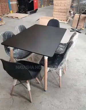 Rectangular Dining Table + 4 Eames Chairs