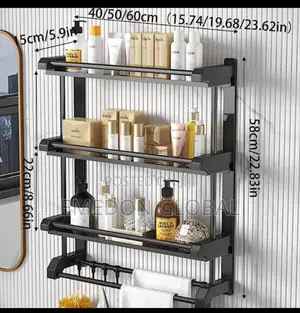 Wall-Mounted 3-Layer Bathroom Towel Hanger