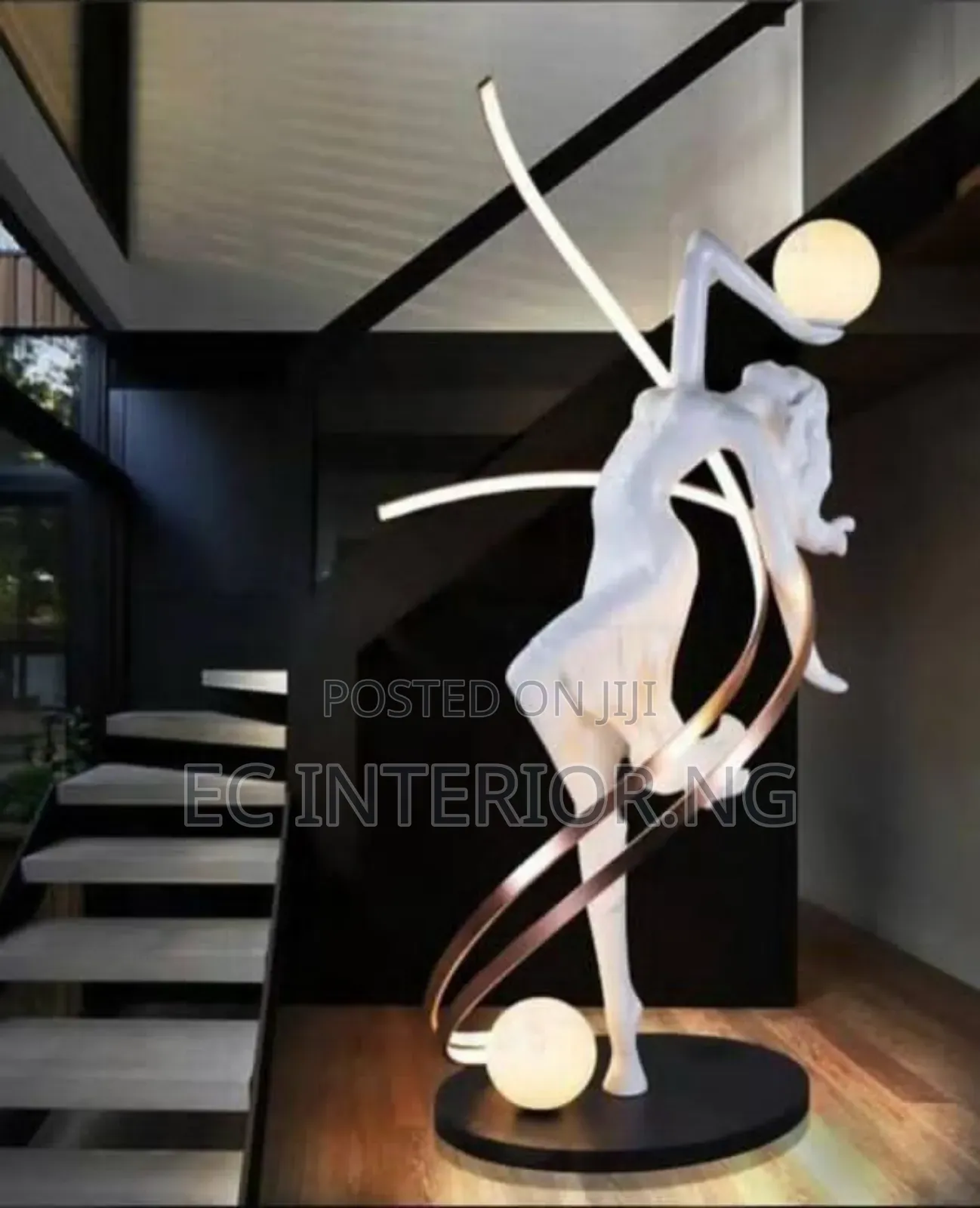 Muse Sculpture Pendulum Floor to Ceiling