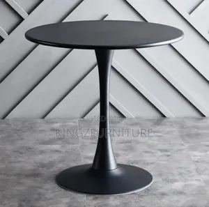 Modern Black Round Tulip Dining Table