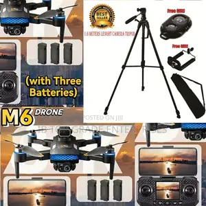 Elevate Your Content: M6 Drone With 3batteries Tripod Stand Combined