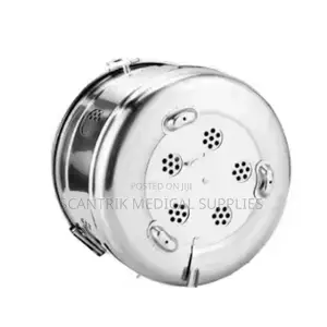 Stainless Steel Sterilizing Drum for Medical and Laboratory Use
