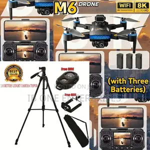 The Ultimate Adventure Kit: M6 Drone, 3 Batteries, and Pro Tripod