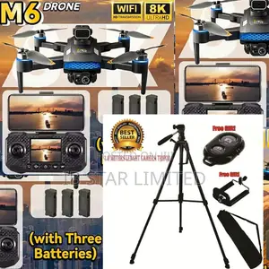 Your Portable Film Crew: M6 Drone + Pro Tripod + Triple Batteries