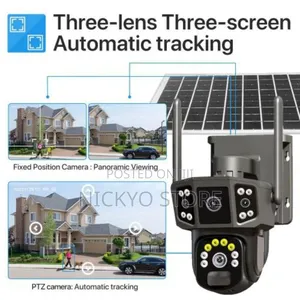 Wireless Solar Smart Security Camera (3-Lens Ptz)